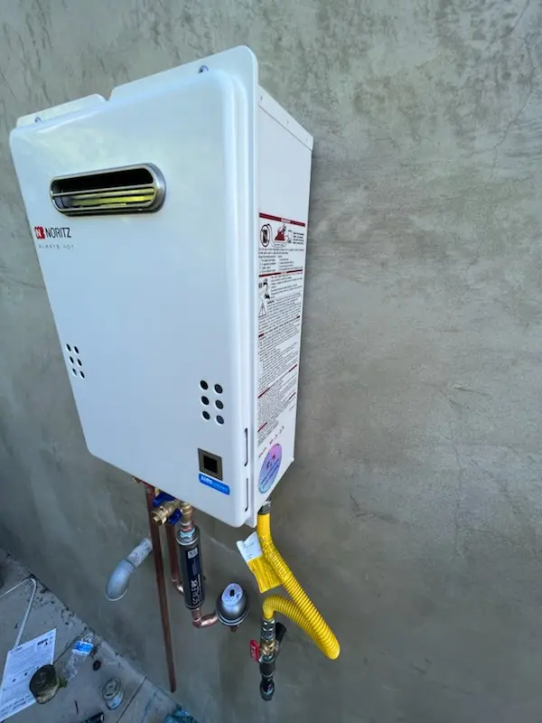 Tankless water heater installation for DRNAG homes